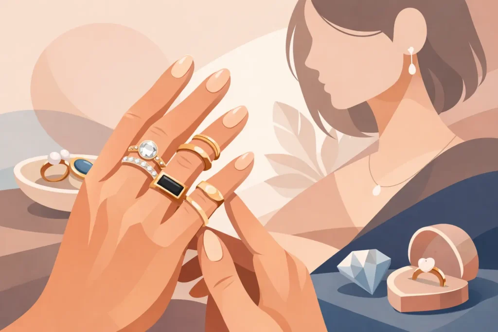 Cómo combinar anillos de diseño con estilo